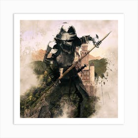 Knight In Armor Art Print