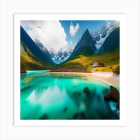 Mountain Lake Art Print