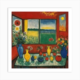 Table With Vases Art Print