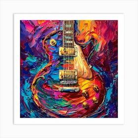 Electric Guitar Painting Art Print