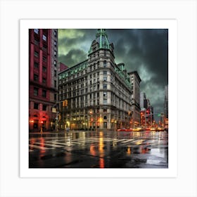 New York City At Night 2 Art Print