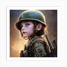 Girl Soldier of WW2 Art Print