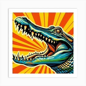 Alligator Head Art Print