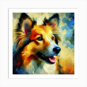 Collie Dog Painting Art Print