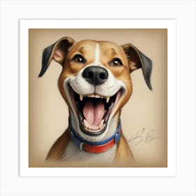 Happy Dog Art Print