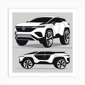 Mercedes-Benz Suv Concept Art Print