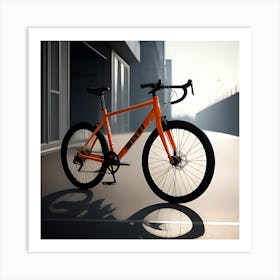 Orange Bike Art Print