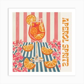 Aperol spritz home decor Art Print