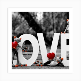 Love Frogs Art Print