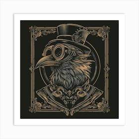 Steampunk Crow 5 Art Print