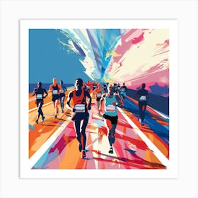 Marathon Runners 5 Art Print