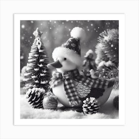 Christmas Duck Art Print