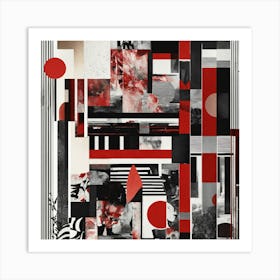 'Red And Black' Art Print