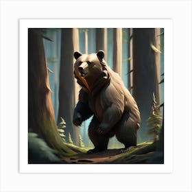 Bear In Forest (54) Art Print