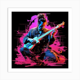 Man Playing A Guitar 1 Art Print