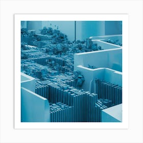 City Made Of Blocks Art Print