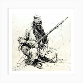 African Musician Art Print