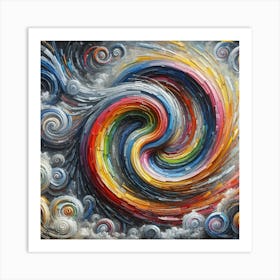 Rainbow Swirl Art Print