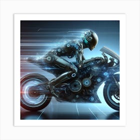 Futuristic Motorcycle t- shirt Art Print