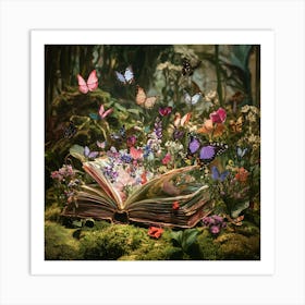 Fantansy Garden with Book Art Print