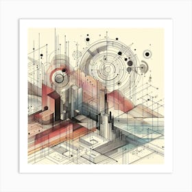 Abstract Cityscape 7 Art Print