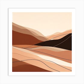 Landscape With Lines Art Print