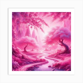 Pink Forest Art Print