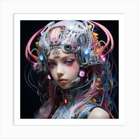 Robot Girl Art Print