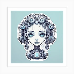 Robot Girl 2 Art Print