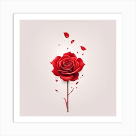 Red Rose Art Print