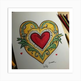 Heart Of Gold Art Print