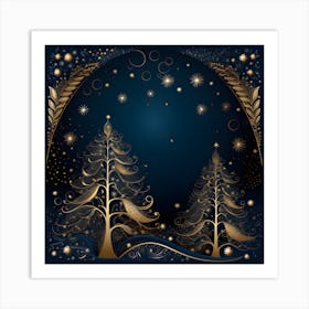 Christmas Tree Background 3 Art Print