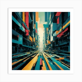 Futuristic City 148 Art Print