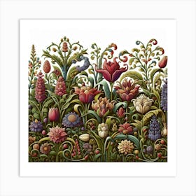 Flowers In The Garden Art Print