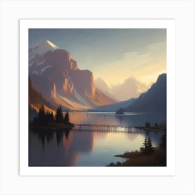 Landscape Painting 130 Art Print