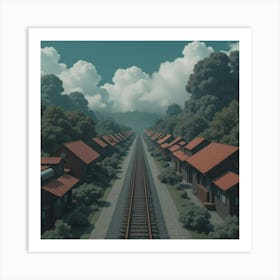 Train Track Art Print