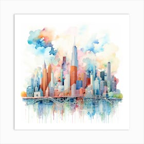 Chicago Skyline 1 Art Print