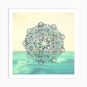 Mandala Ocean Boho Vintage Art Print