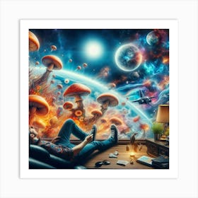 Mushroom Jesus Art Print