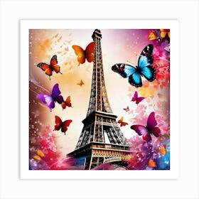 Butterfly Paris 7 Art Print