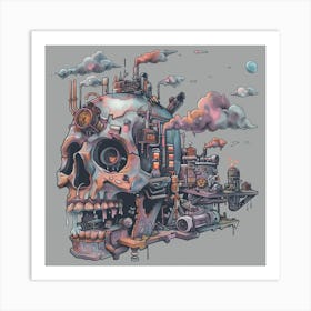 Steampunk Skull 3 Art Print