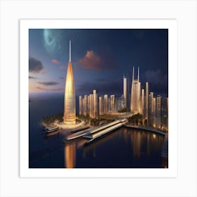 Skyscraper City Art Print