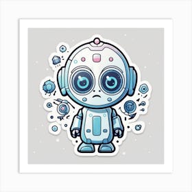 Doodle Robot Art Print