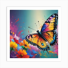 Butterfly Painting 141 Art Print