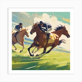 Horse Racing 1 Art Print