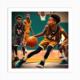 Basketball Game Art Print