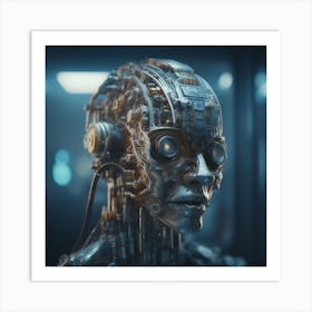 Futuristic Robot 88 Art Print