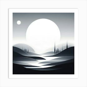 Landscape At Night Art Print