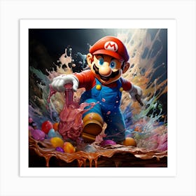 Mario Bros 1 Art Print