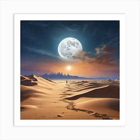 Desert Landscape paintings art print 3 Art Print